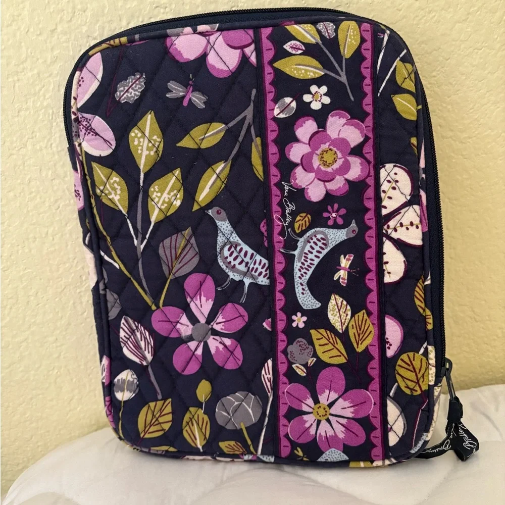 Mini iPad Floral Quilted Pouch with Birds